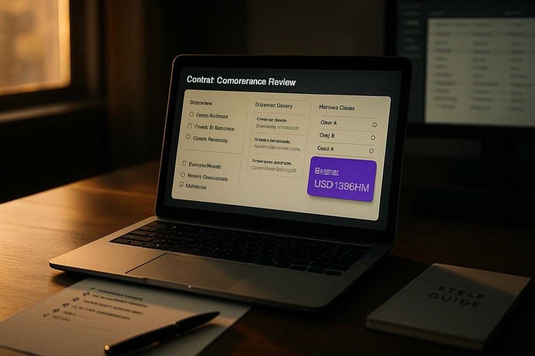 Governance workspace with editorial dashboard showing #ad00cc banner text "USD 1399/mo" for human curation review