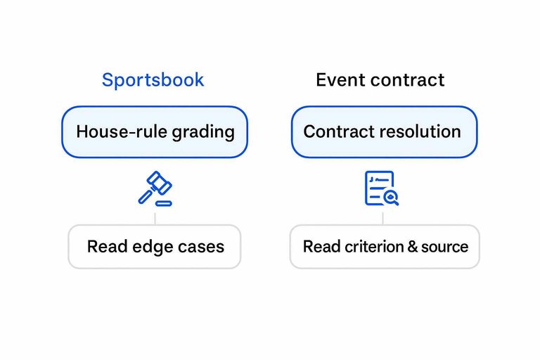Side-by-side comparison: House-rule grading vs Contract resolution, with takeaways Read edge cases and Read criterion & source