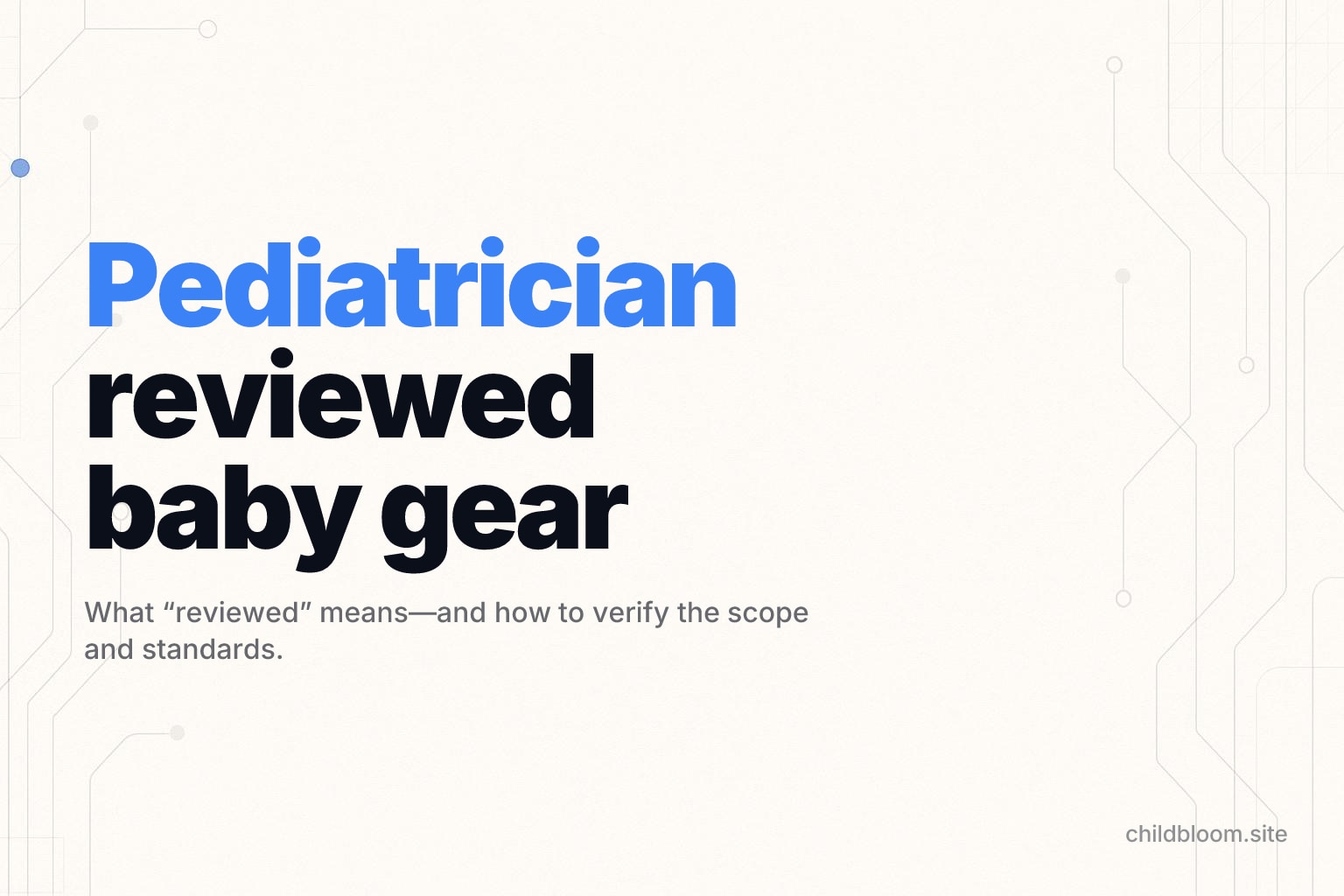 Off-white tech background with subtle gray network lines on side edges and a few blue nodes, clean center.